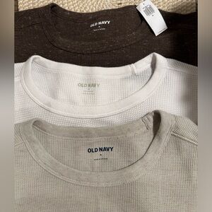 3 pack men’s old navy long sleeve shirts size medium